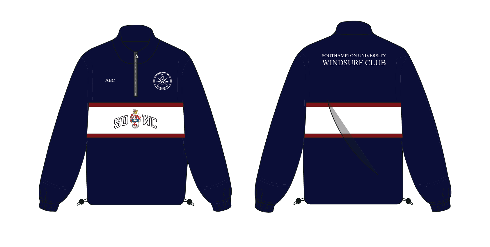 Windsurf Fleece with Crest and Stripe